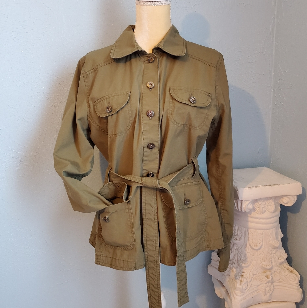 Duck Head olive green belted Blazer A60